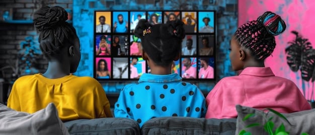 A collage of diverse individuals - bloggers, YouTubers, and independent critics - reviewing films on various digital platforms, showcasing the democratization of film criticism and the emergence of new voices in the field.