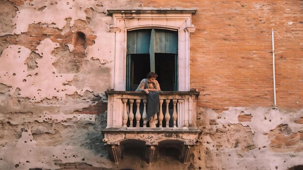 A split image contrasting the balcony scene from Franco Zeffirelli's 1968 