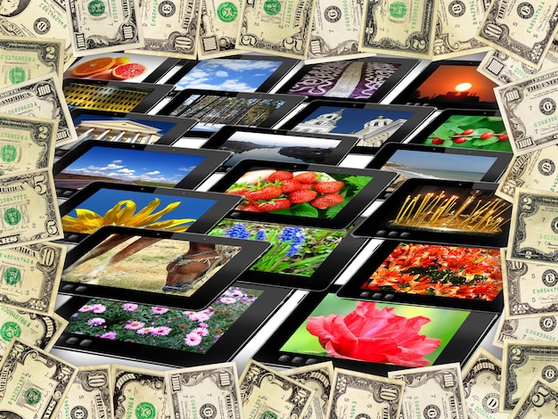 A collage featuring screenshots from various streaming services, each displaying a message about upcoming price increases. The images should be arranged to emphasize the growing cost of streaming subscriptions.