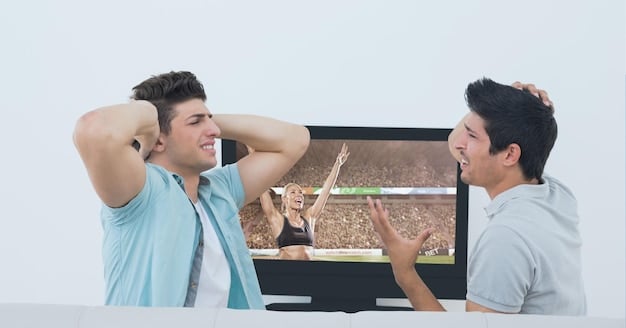 A split-screen image: on one side, enthusiastic fans cheering at a reality TV show taping; on the other, a graph showing a clear downward trend in viewership ratings for a particular show.