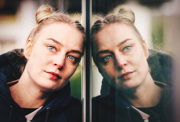A split image showing before-and-after shots of a contestant from 