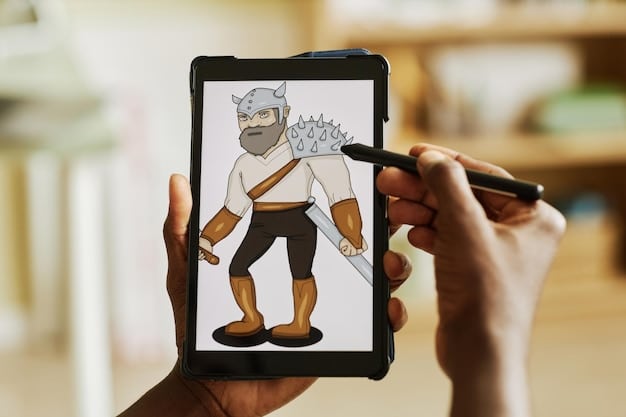 Close-up of an animator's hands working meticulously on a digital drawing tablet, highlighting the skill and precision required for animation. The focus is on the tools and techniques of the trade.