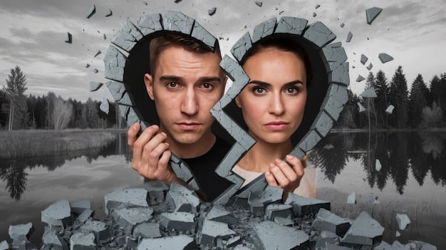 A split image showing a still from 