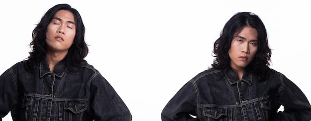 A split image of Kim Yoo-jung. On one side, a still from her child acting days in 