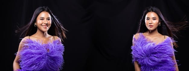 A split image: On one side, a still from a popular K-drama showing the female lead in a stylish pastel-colored outfit with oversized accessories. On the other side, a photo of a young woman in the US wearing a similar outfit, showcasing how K-drama fashion is being directly translated into everyday looks.